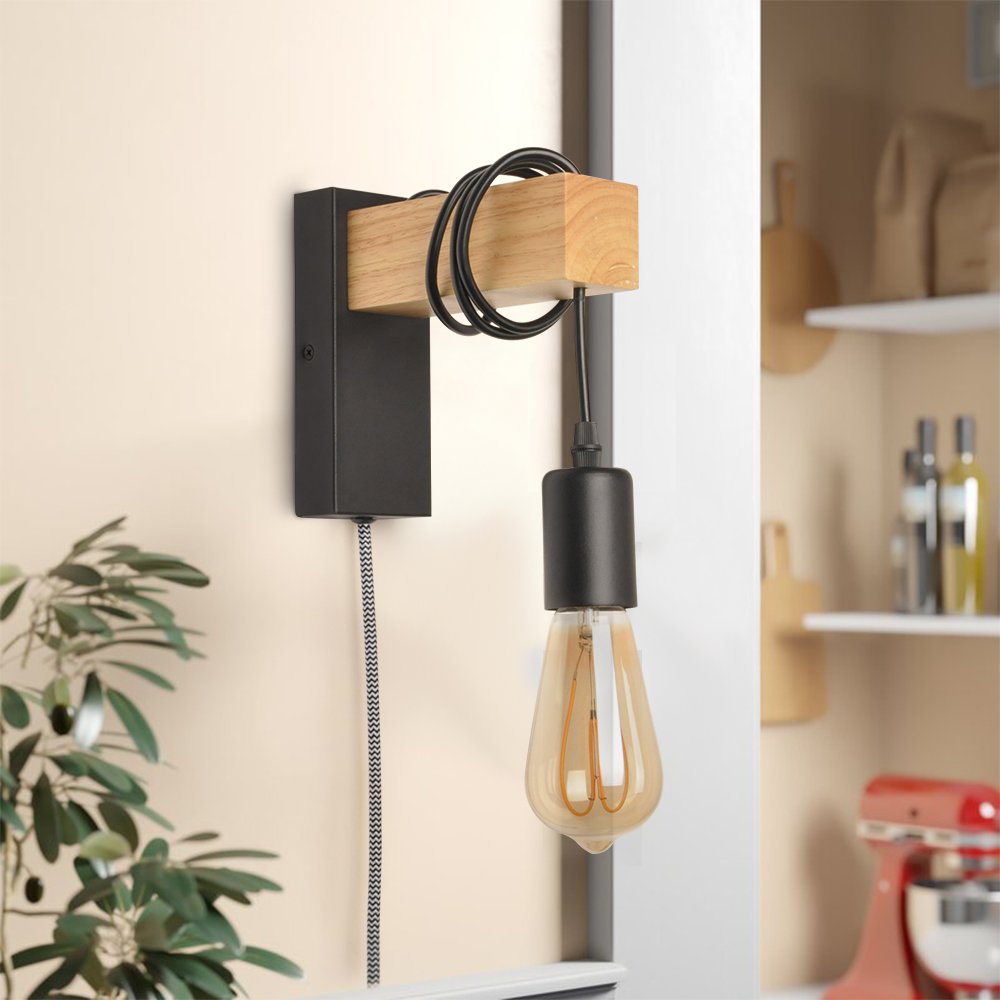 luminaire en bois rustique